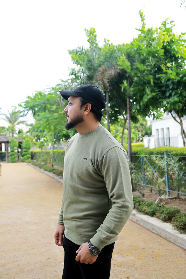 Essential Crewneck Sweatshirt - Olive