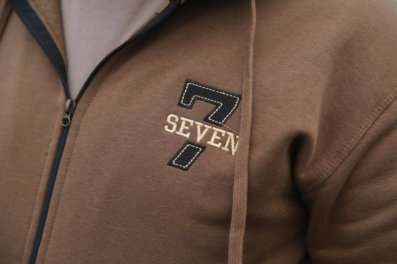 Zipper Hoodie - Brown