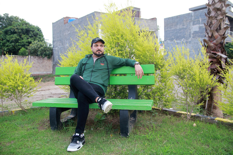 Zipper Hoodie - Green