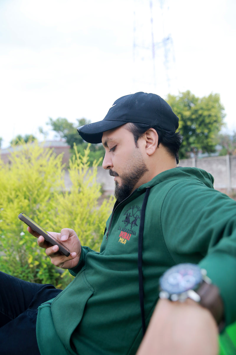 Zipper Hoodie - Green