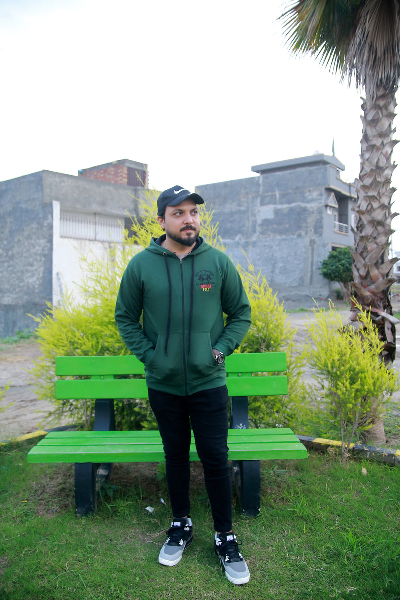 Zipper Hoodie - Green