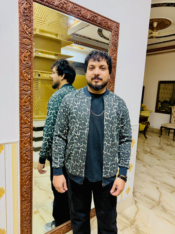 Urban Cheetah Mock Neck Zipper