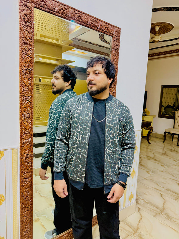 Urban Cheetah Mock Neck Zipper